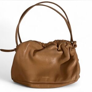 Mansur Gavriel Mini Cloud Clutch Bag in Caramel Brown